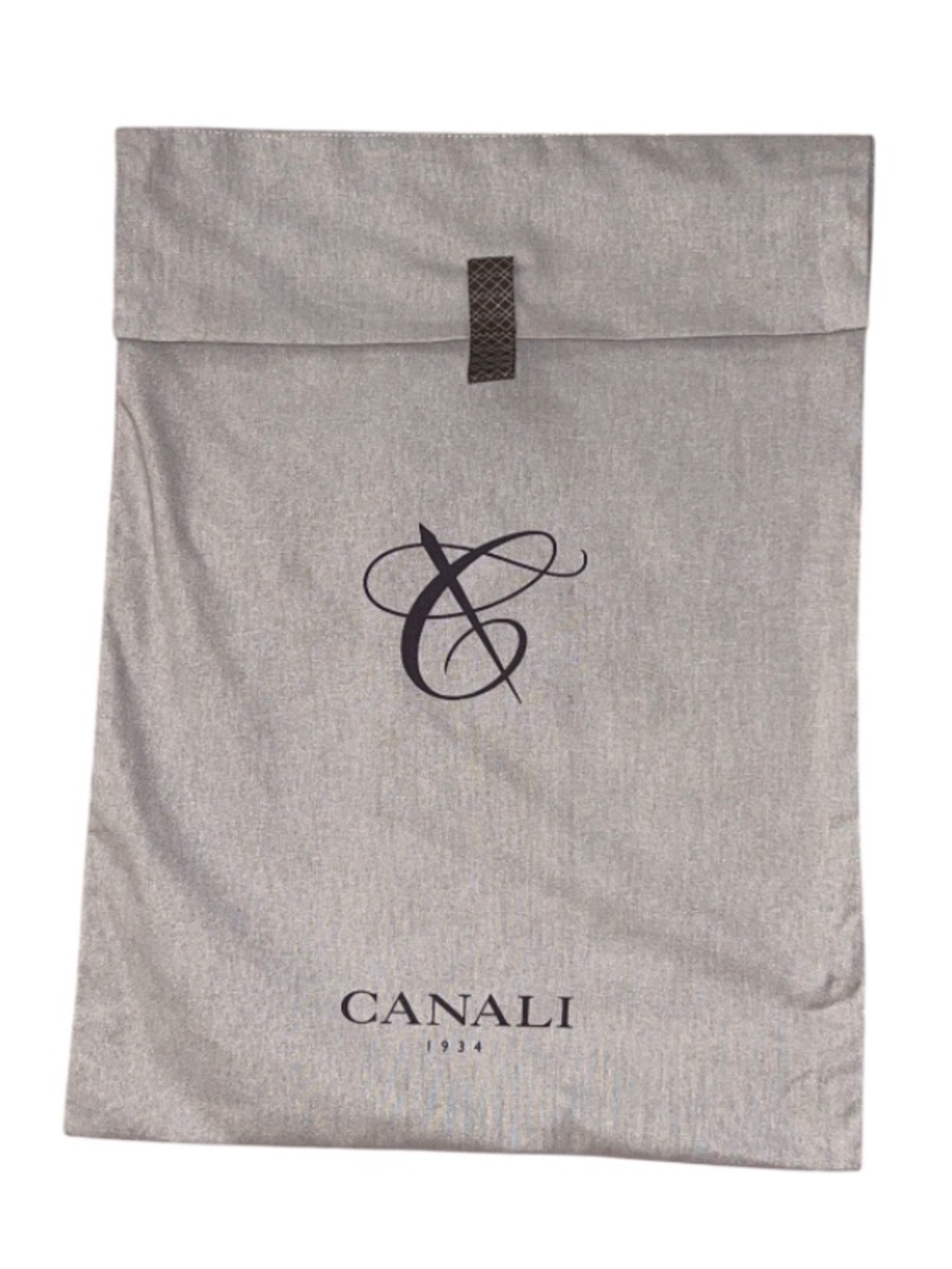 Canali Grey Snap Closure Dust Lightweight Bag